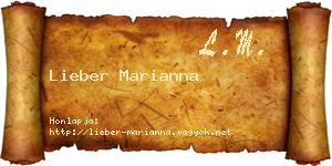 Lieber Marianna névjegykártya